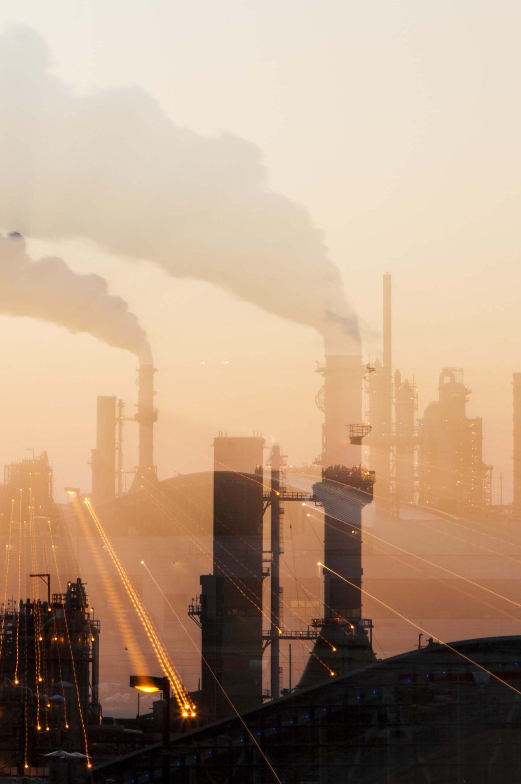 The tar sands upgrader plant at the Syncrude mine north of Fort